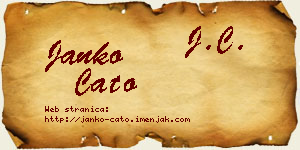Janko Ćato vizit kartica